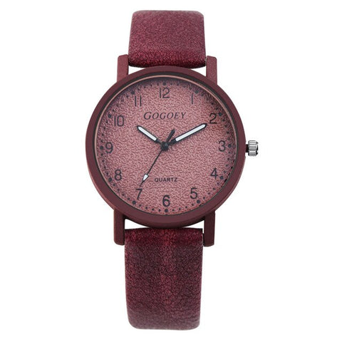 2019 women's watches Fashion Casual Stainless Steel Case Leather Band watch Quartz Stylish Wristwatch relojo hombre Ladies Watch