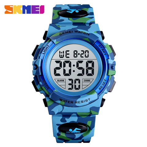 SKMEI Fashion Kids Watches Sport Children's Watch 5bar Waterproof Colorful Lights 12/24Hour Camouflage relogio infantil 1548 Boy