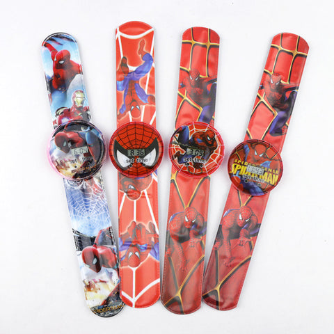 Spiderman Children Watches Boys Cartoon Ben 10 Princess Girls Digital Watch Kids Toy Patted Watch Birthday Gift Electronic Clock