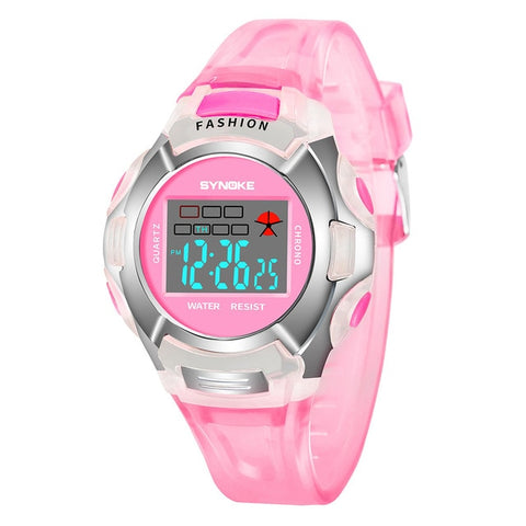 SYNOKE Fashion Children Watch Boys Girls LED Digital Sports Watches Plastic Kids Alarm Date Casual Watch Select Gift for kid 233