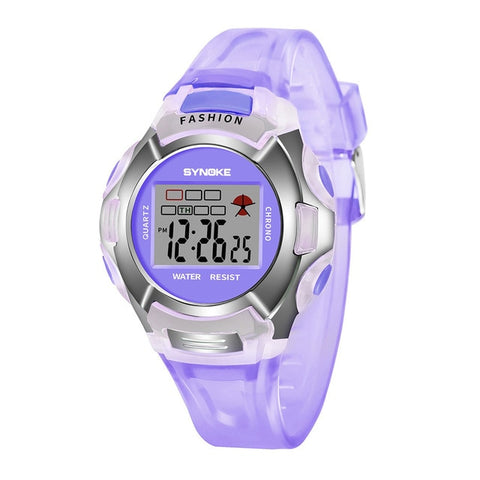 SYNOKE Fashion Children Watch Boys Girls LED Digital Sports Watches Plastic Kids Alarm Date Casual Watch Select Gift for kid 233