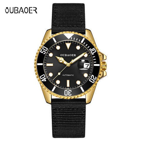 2019 OUBAOER Original Men Watch Top Brand Luxury Automatic Mechanical Watch Leather Military Watches Clock Men Relojes Masculino