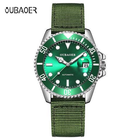 2019 OUBAOER Original Men Watch Top Brand Luxury Automatic Mechanical Watch Leather Military Watches Clock Men Relojes Masculino