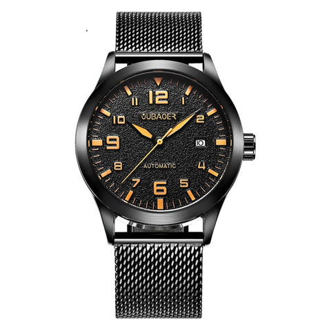 2019 OUBAOER Original Men Watch Top Brand Luxury Automatic Mechanical Watch Leather Military Watches Clock Men Relojes Masculino