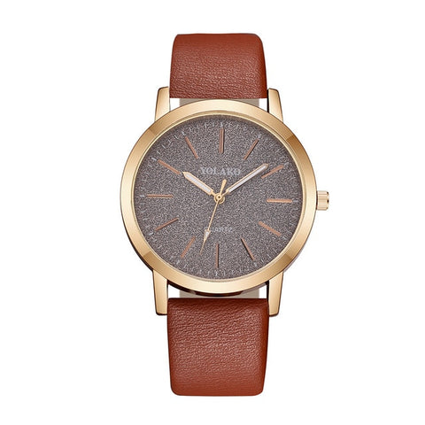 Women's Watches Top Brand Fashion Womens Ladies Simple Watches Zegarek Damsk iLeather Analog Quartz Wrist Watch clock saat Gift