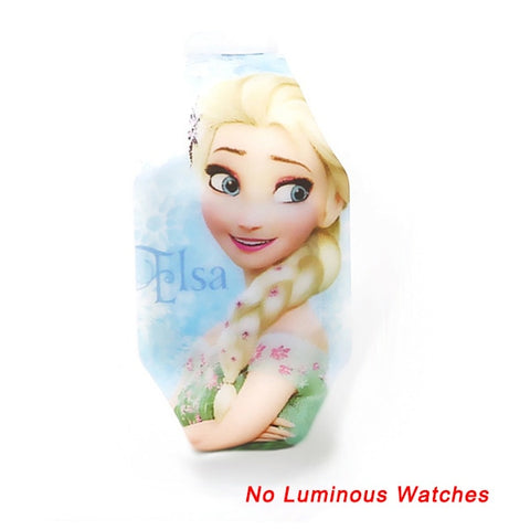 Cartoon Luminous Elsa Children's Watches Girls Captain Rubber Electronic Kids Watch For Boys Girls Clock Reloj Infantil Saati