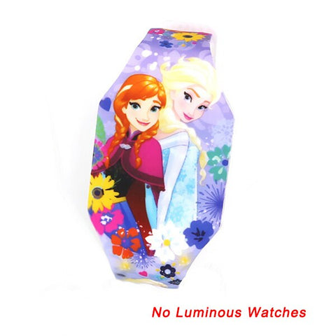 Cartoon Luminous Elsa Children's Watches Girls Captain Rubber Electronic Kids Watch For Boys Girls Clock Reloj Infantil Saati