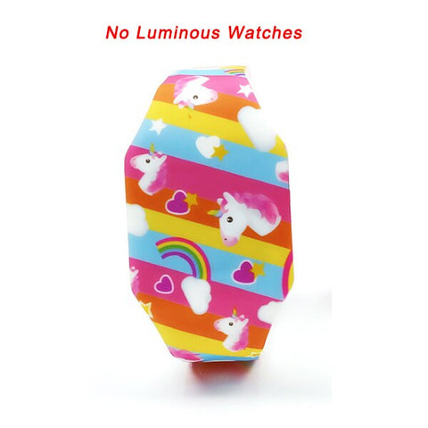 Cartoon Luminous Elsa Children's Watches Girls Captain Rubber Electronic Kids Watch For Boys Girls Clock Reloj Infantil Saati