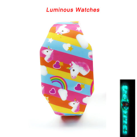 Cartoon Luminous Elsa Children's Watches Girls Captain Rubber Electronic Kids Watch For Boys Girls Clock Reloj Infantil Saati