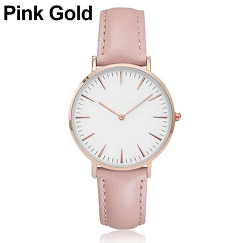 Women Men Casual Luxury Quartz Analog Faux Leather Band Wrist Watch