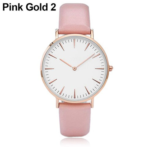 Women Men Casual Luxury Quartz Analog Faux Leather Band Wrist Watch