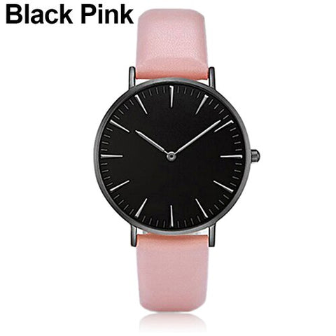 Women Men Casual Luxury Quartz Analog Faux Leather Band Wrist Watch