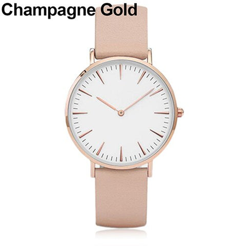 Women Men Casual Luxury Quartz Analog Faux Leather Band Wrist Watch