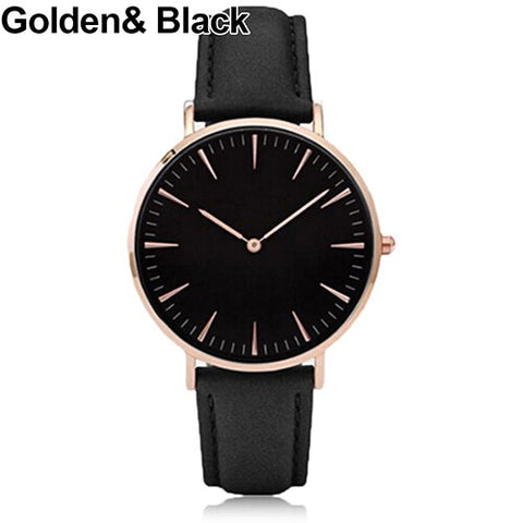 Women Men Casual Luxury Quartz Analog Faux Leather Band Wrist Watch