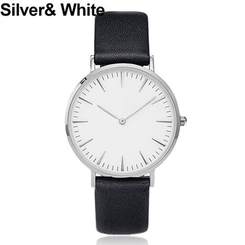 Women Men Casual Luxury Quartz Analog Faux Leather Band Wrist Watch