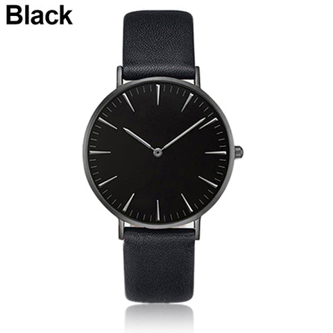 Women Men Casual Luxury Quartz Analog Faux Leather Band Wrist Watch