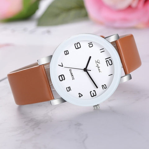 Lvpai Women's Casual Quartz Movement High Quality Women Ladies Watch Leather Band Watch Analog Wrist Watches Cheap Dropshipping