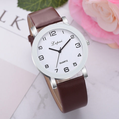 Lvpai Women's Casual Quartz Movement High Quality Women Ladies Watch Leather Band Watch Analog Wrist Watches Cheap Dropshipping