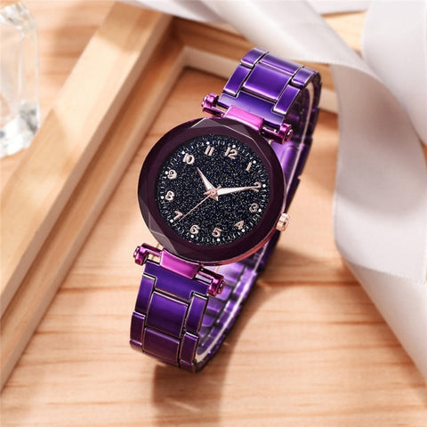 Luxury Starry Sky Watch Women Watch Exquisite Small Dial Bracelet Watches Ladies Quartz Wristwatch Fashion Gift Clock Relogio #W