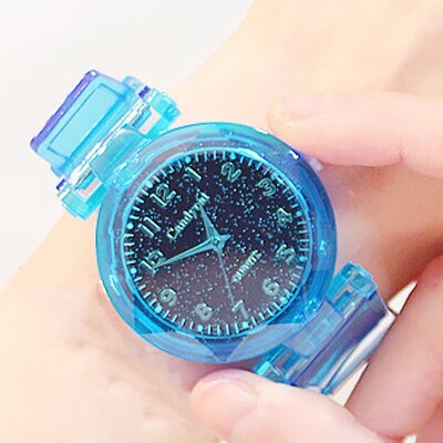 Fashion Cute Children's Watches Girls Watches Kids Candy Color Starry Sky Silicone Student Children Wrist Watches Drop shipping