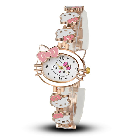 Hello Kitty Watch for Kids Children Girls Cute Cartoon Watch Quartz Bracelet Wrist Watches Relogio Infantil Montre Enfant Gifts