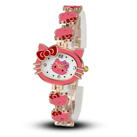 Hello Kitty Watch for Kids Children Girls Cute Cartoon Watch Quartz Bracelet Wrist Watches Relogio Infantil Montre Enfant Gifts
