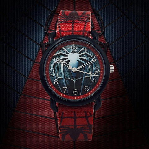 Cartoon Spiderman Kids Watches Boys Canvas Strap Waterproof Quartz Wristwatch Fashion Cool Children Watch Boy montre enfant saat