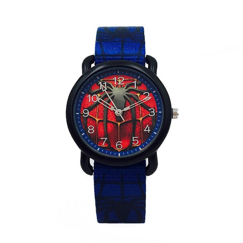 Cartoon Spiderman Kids Watches Boys Canvas Strap Waterproof Quartz Wristwatch Fashion Cool Children Watch Boy montre enfant saat