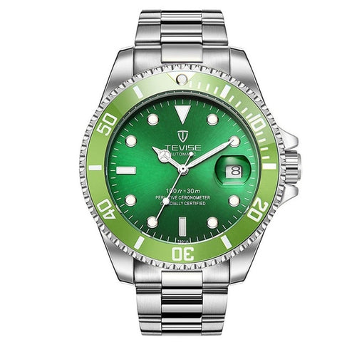 TEVISE Green Water Ghost Watch Men'S Luxury Mechanical Watch Steel Belt Waterproof Automatic Watch Business Watch Men Watch 2019