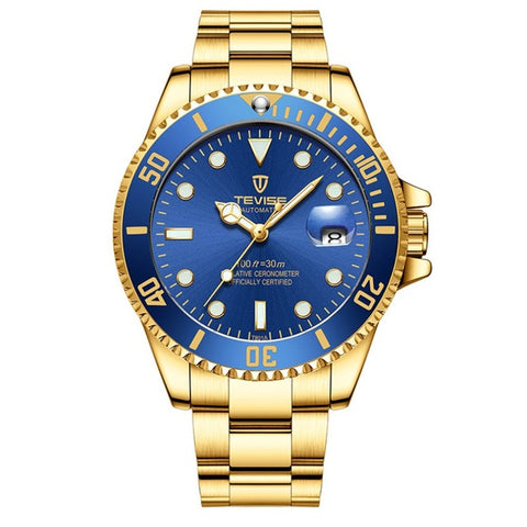 TEVISE Green Water Ghost Watch Men'S Luxury Mechanical Watch Steel Belt Waterproof Automatic Watch Business Watch Men Watch 2019
