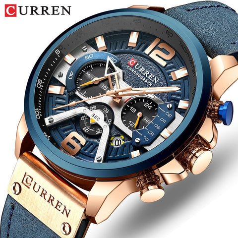 CURREN Men Luxury Brand Sports Watches Military Watch Men Army Leather Male Date Quartz Watch Relogio Masculino