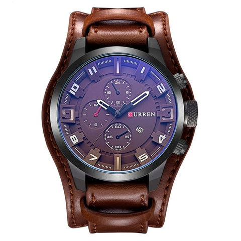 CURREN Luxury Top Brand Watch Men Quartz Complete Calendar Analog Men Wristwatch Water Resistant Military Sport Men Clock 8225