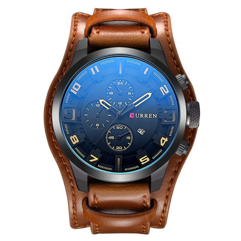 CURREN Luxury Top Brand Watch Men Quartz Complete Calendar Analog Men Wristwatch Water Resistant Military Sport Men Clock 8225