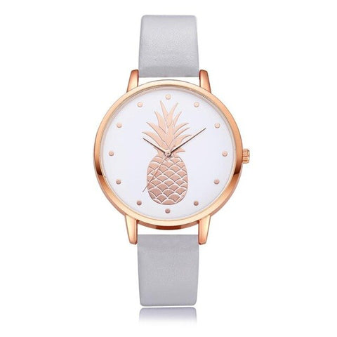 2019 New Women Watch women's Luxury Fashion Leather Band Analog Quartz Round Wrist Watch Pineapple Pattern Female/Ladies  Watchs