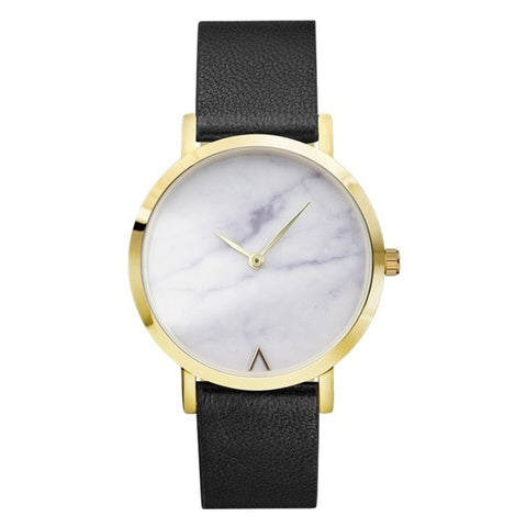 Eutour Rose Gold Ultra Thin Bracelet Women's Fashion Watch  Hot Ladies Minimalist Design Marble Clock Quartz Wristwatches