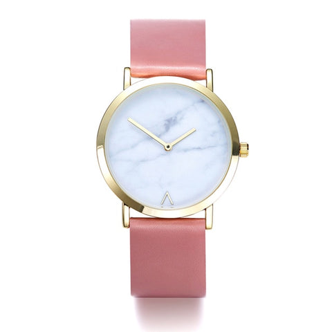 Eutour Rose Gold Ultra Thin Bracelet Women's Fashion Watch  Hot Ladies Minimalist Design Marble Clock Quartz Wristwatches