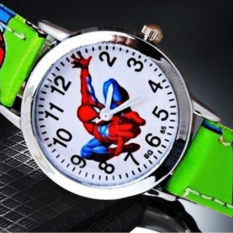 Hot Sale Spiderman Watch kid men Waterproof Watch Kids Watches Leather Quartz Watch Boy girl Gift Children reloj montre relogio