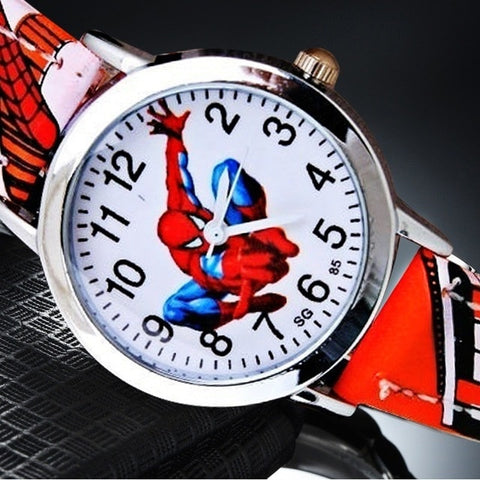 Hot Sale Spiderman Watch kid men Waterproof Watch Kids Watches Leather Quartz Watch Boy girl Gift Children reloj montre relogio