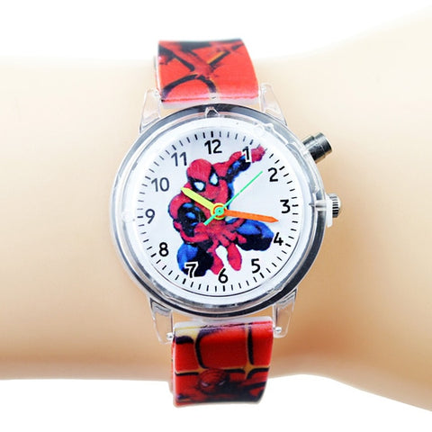 Spiderman Children Watches For Kids Colorful Flash Light Electronic Girl Boys Watch Birthday Party Gift Clock Wrist Dropshipping