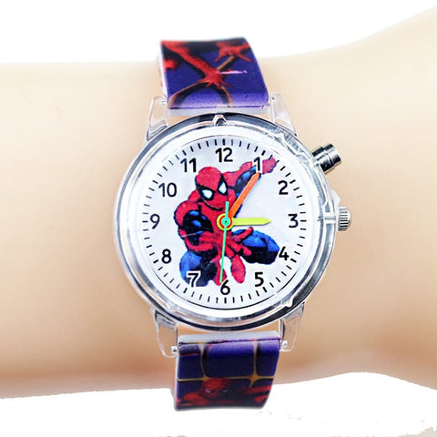 Spiderman Children Watches For Kids Colorful Flash Light Electronic Girl Boys Watch Birthday Party Gift Clock Wrist Dropshipping