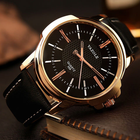 Fashion Men's Watch Casual Male Wristwatch Leather Strap Quartz Clock Waterproof Boy Men Watches Relogio Masculino Reloj Hombre