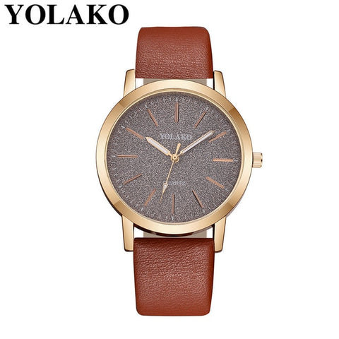 YOLAKO 2019 Women's Casual Quartz Leather Band Starry Sky Watch Analog Wrist Watch lady watch for woman reloj mujer Gift Q