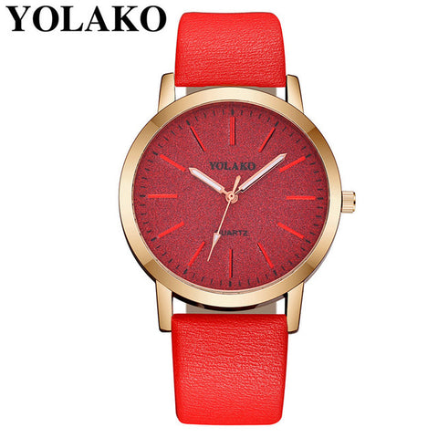 YOLAKO 2019 Women's Casual Quartz Leather Band Starry Sky Watch Analog Wrist Watch lady watch for woman reloj mujer Gift Q