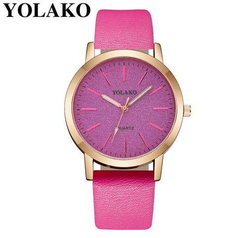 YOLAKO 2019 Women's Casual Quartz Leather Band Starry Sky Watch Analog Wrist Watch lady watch for woman reloj mujer Gift Q