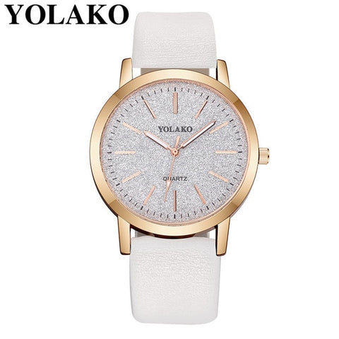 YOLAKO 2019 Women's Casual Quartz Leather Band Starry Sky Watch Analog Wrist Watch lady watch for woman reloj mujer Gift Q