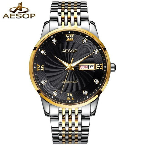 Ultra Thin Watch Men Automatic Mechanical Minimalist wristwatch mens tainless steel Band waterproof clock men Relogio Masculino