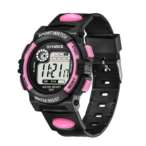 Waterproof Children Boys Multi-Function 30M Waterproof Watch LED Digital Double Action Watch Kids Alarm Date Electronic Watch Q