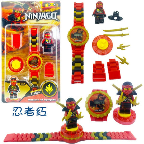 Super Hero Children Watch Building block Watch Ninjagoed Marvel Avengers Compatible with Legoed Figures Bricks Toys Minecrafted