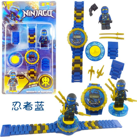 Super Hero Children Watch Building block Watch Ninjagoed Marvel Avengers Compatible with Legoed Figures Bricks Toys Minecrafted