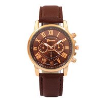 Women watches women's  watch Geneva Roman Numerals Faux Leather Analog ladies  Quartz Watch Gift